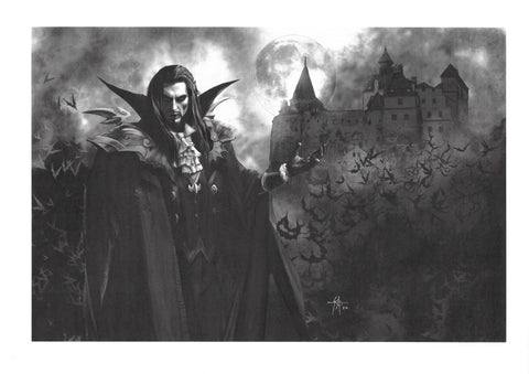 Seth Adams Original Art Overpower Dracula Card Art