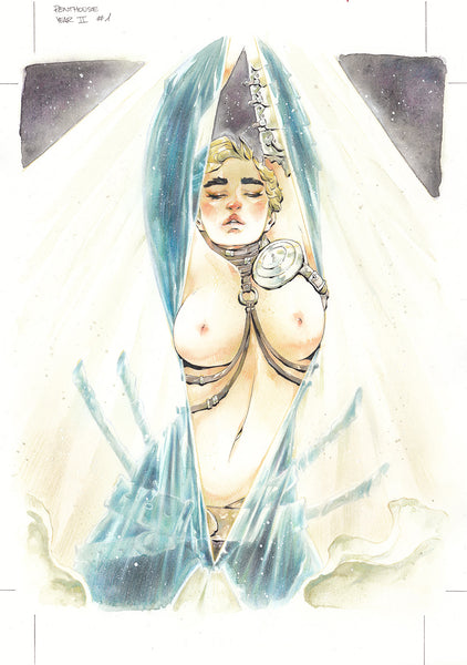 Chuma Hill Original Art Penthouse Comics #1 Cover