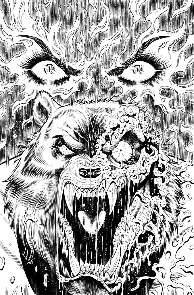 Jordi Tarragona Original Art Pooh Vs Bambi #2 Cover Comic Art