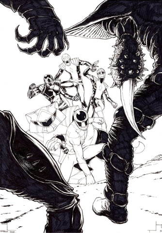 Guillaume Martinez Original Art Power Rangers #21 Main Cover