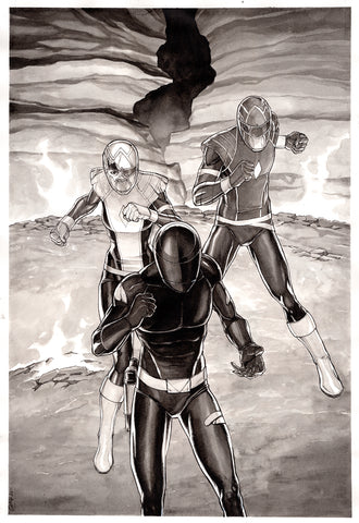 Guillaume Martinez Original Art Power Rangers #22 Main Cover