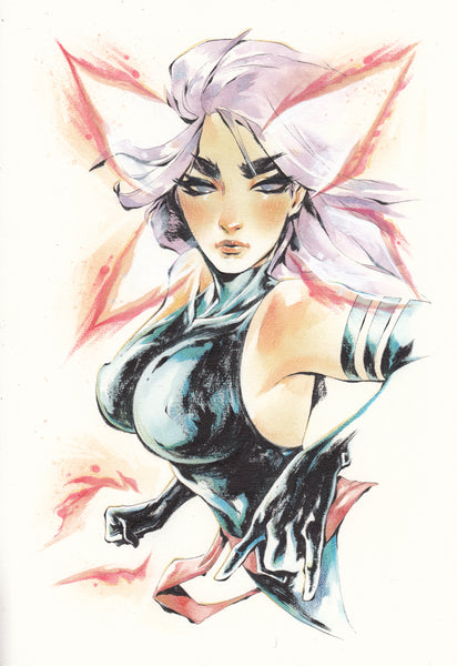 Chuma Hill Original Art Psylocke 2 Illustration