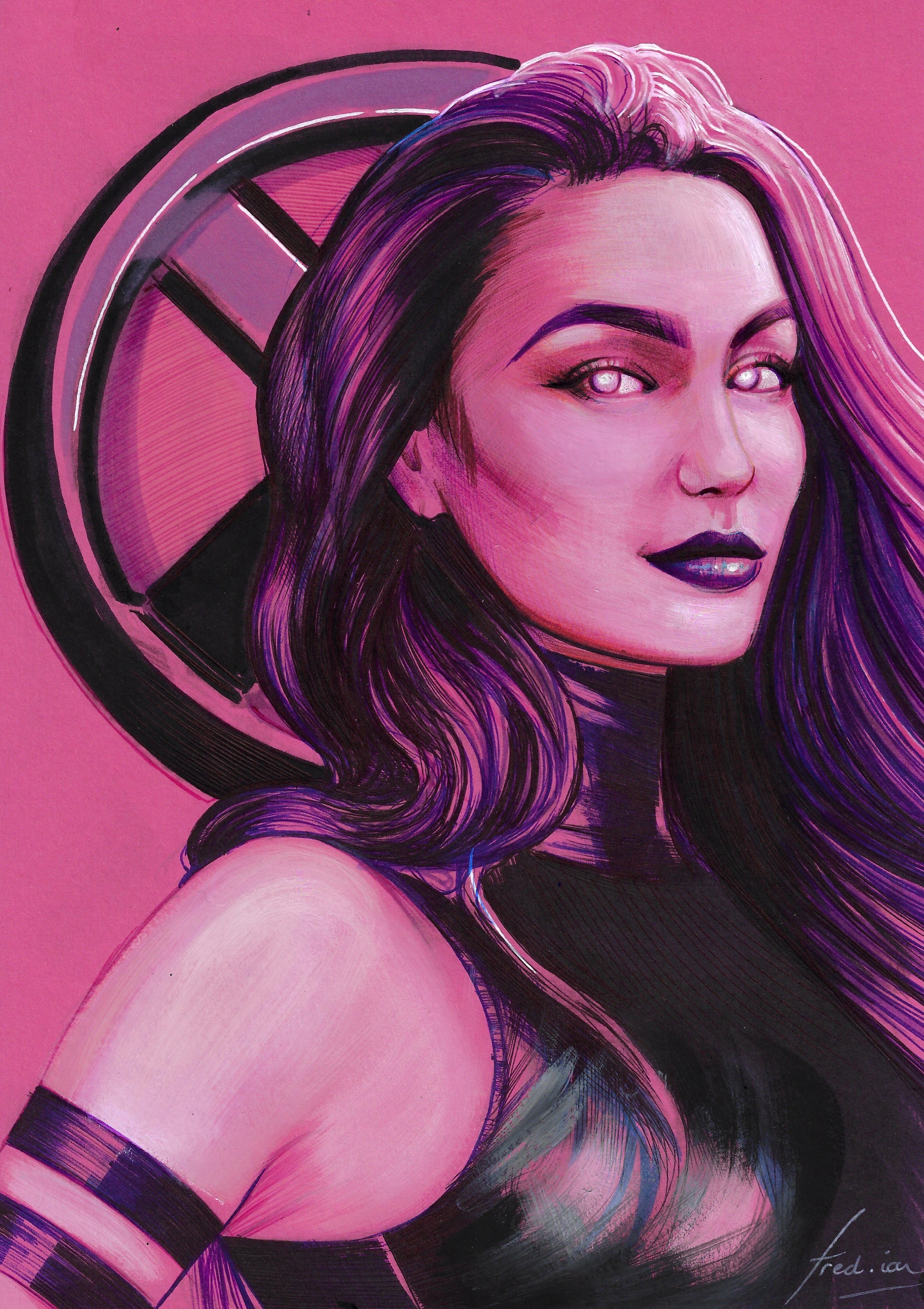 NYCC @ HOME SPECIAL DROP Fred Ian Original Art Psylocke Illustration