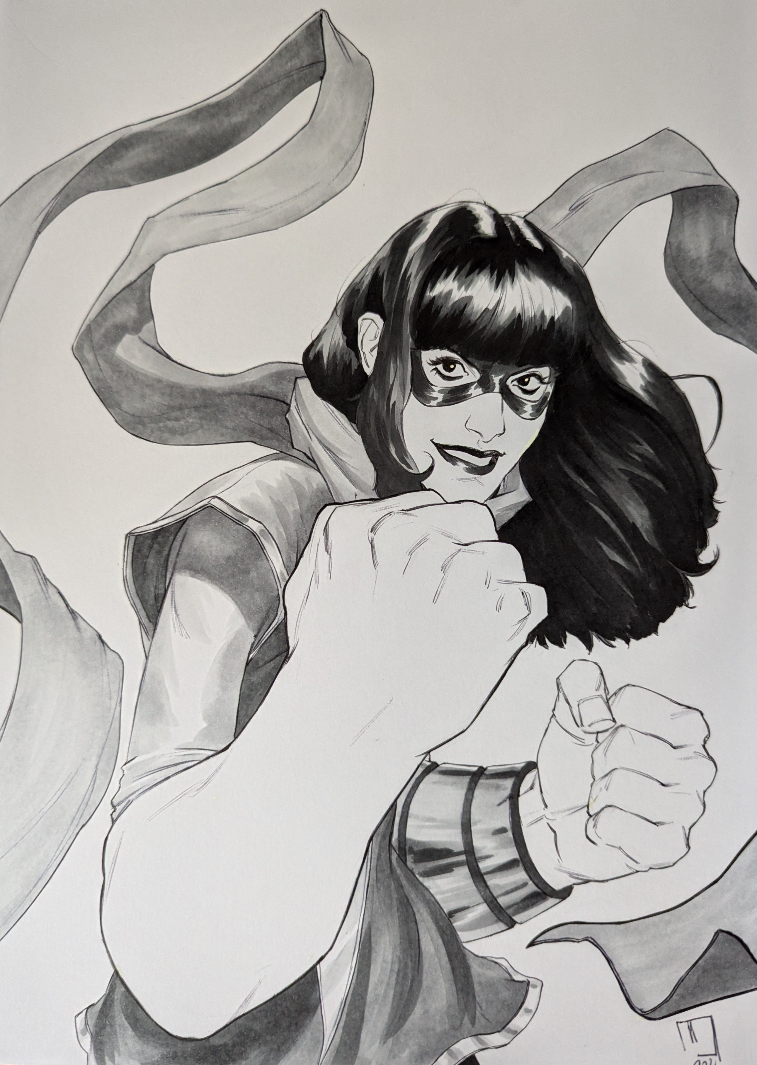 Mattia De Iulis Original Art Ms Marvel Illustration