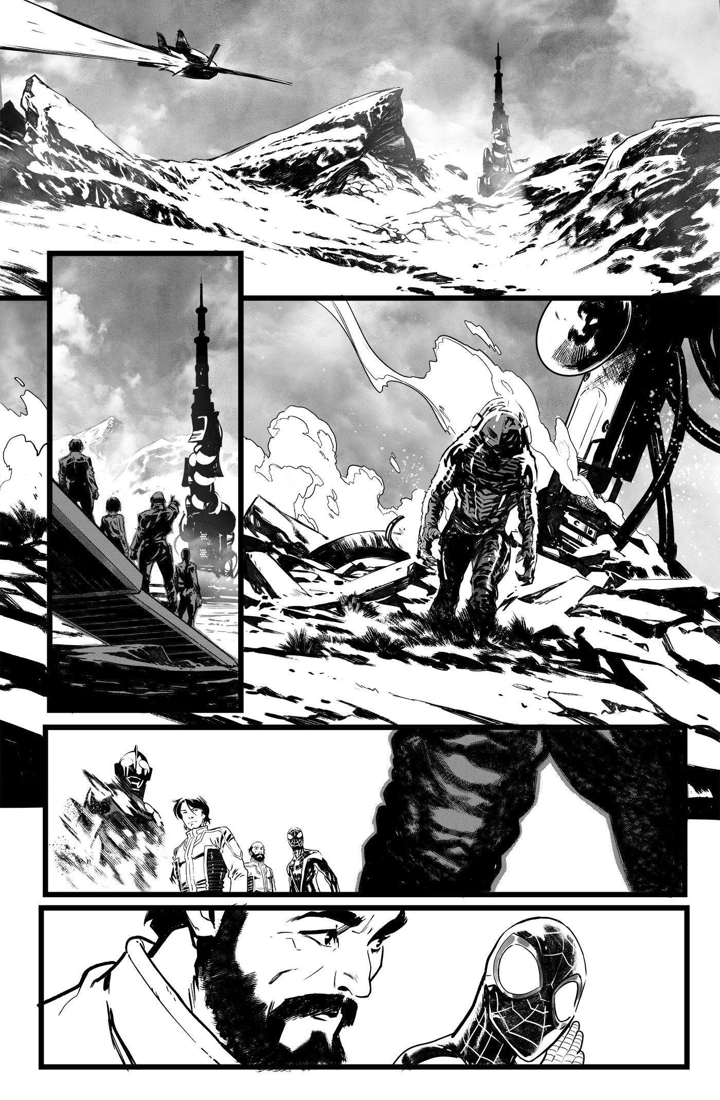Francesco Manna Original Art Ultraman X Avengers #1 Page 16