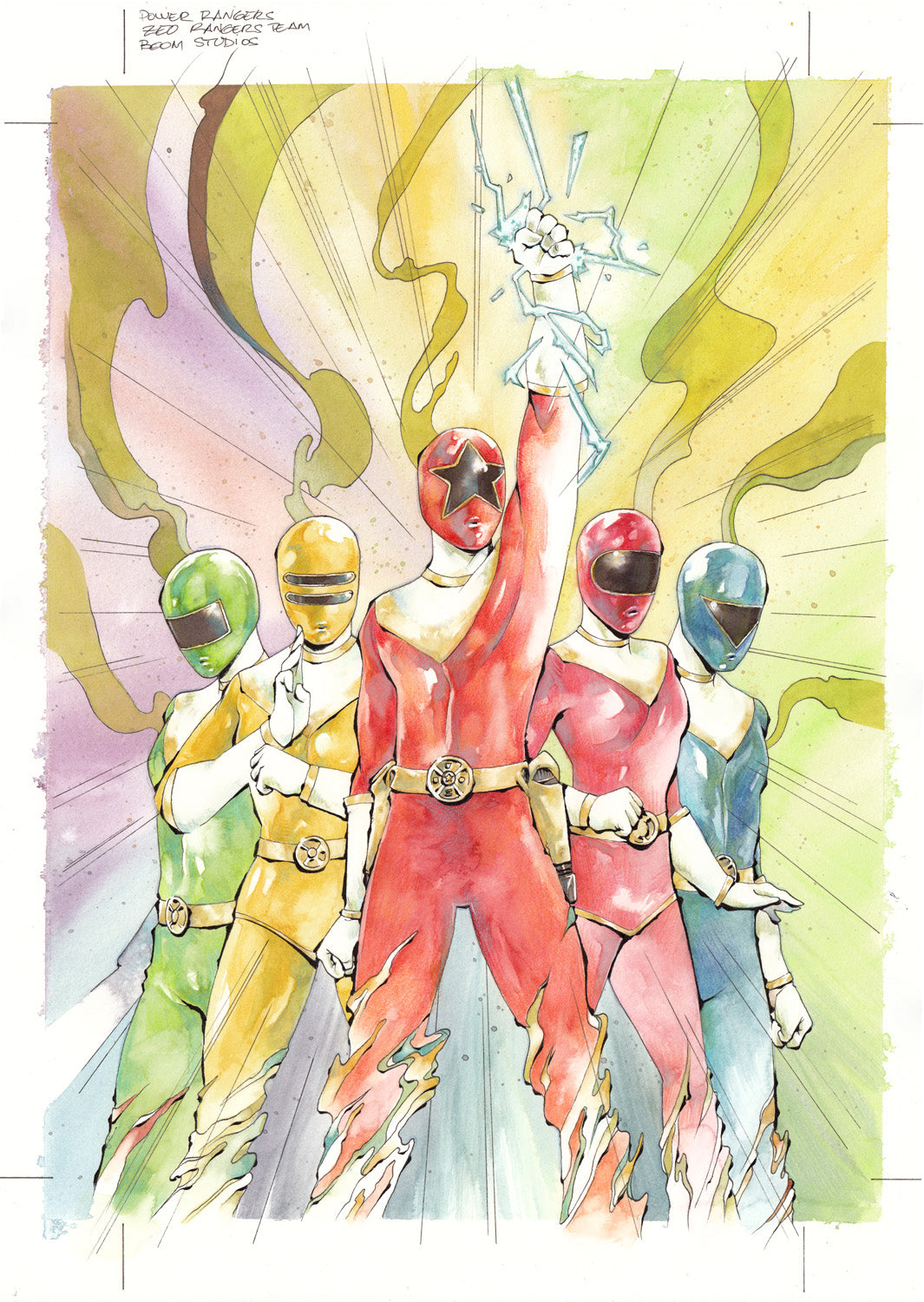 Chuma Hill Original Art Power Rangers Prime #2 Cover