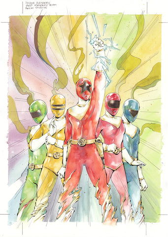 Chuma Hill Original Art Power Rangers Prime #2 Cover