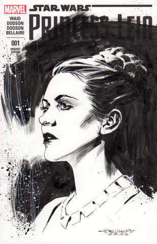 Ricardo Drumond Original Art Princess Leia Blank Cover