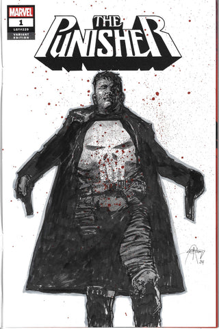 Seth Adams Original Art Punisher Blank Cover