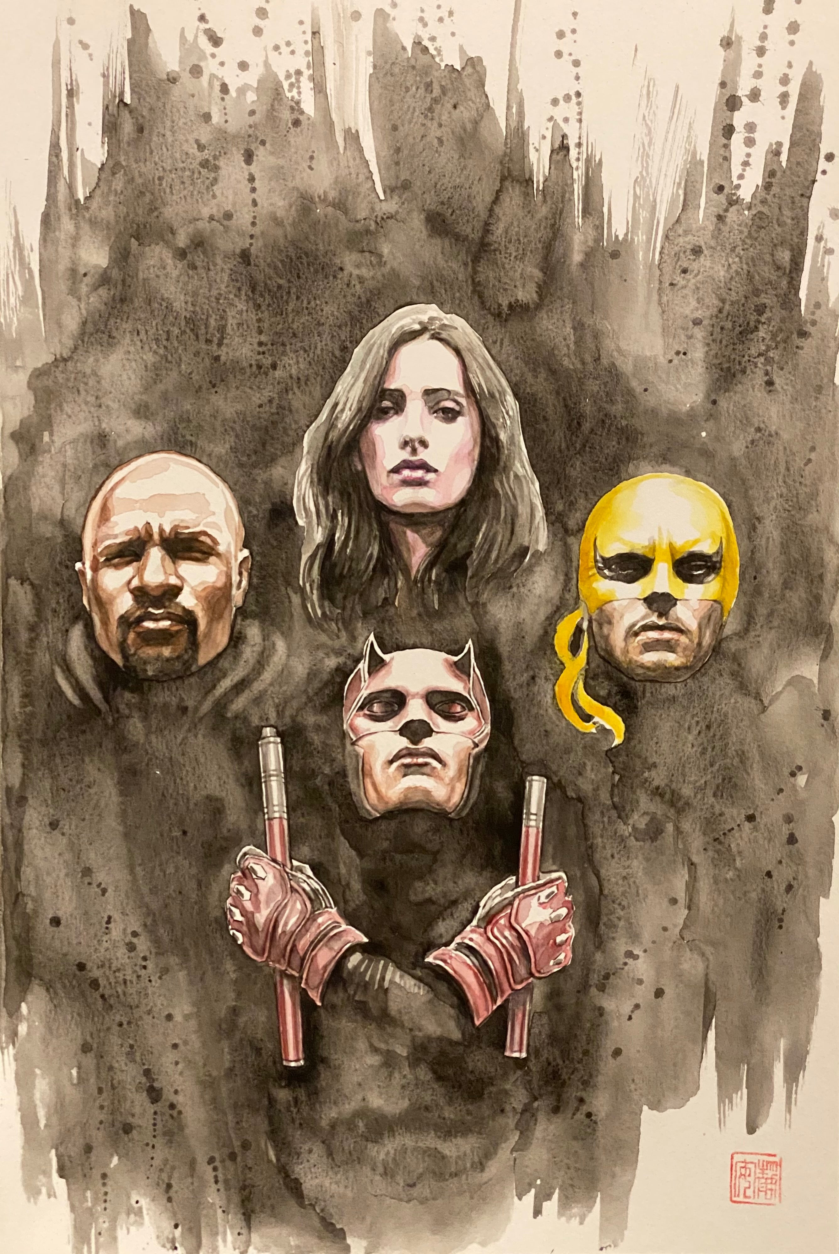 David Mack Defenders: Daredevil, Luke Cage, Jessica Jones & Iron Fist 12x18