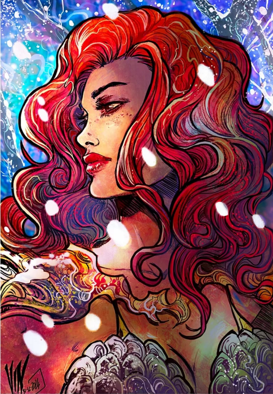 Vincenzo Riccardi Original Art Red Sonja Illustration