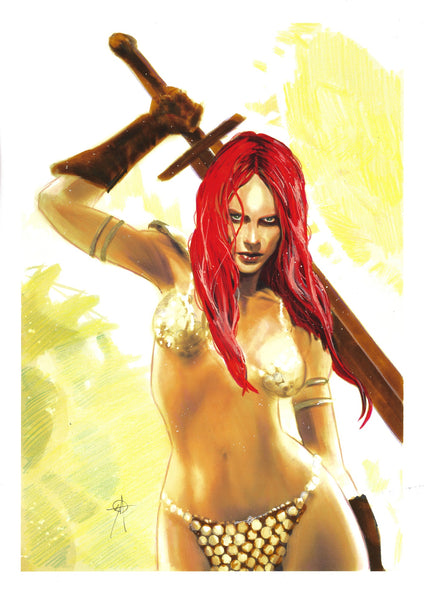 Seth Adams Original Art Red Sonja Illustration
