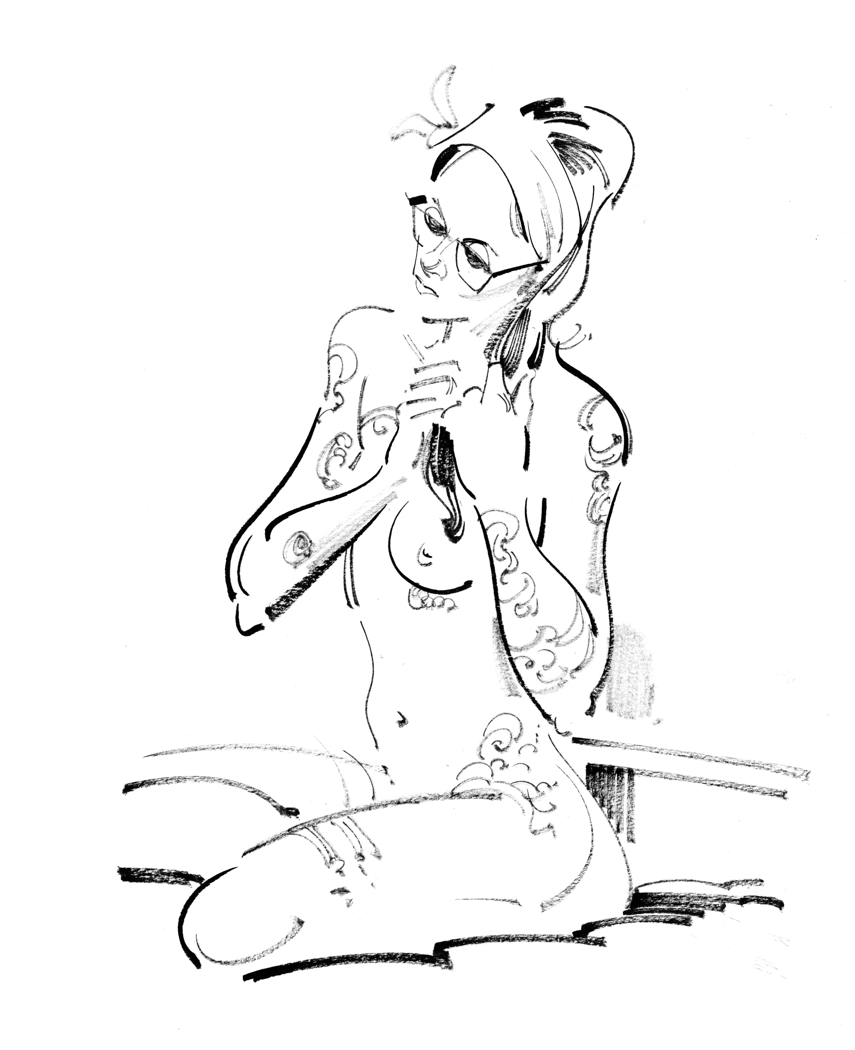 Kagan McLeod Original Art 'Life Drawing: Ren' Illustration
