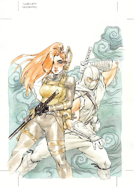 Chuma Hill Original Art GI Joe Scarlett #4 Cover