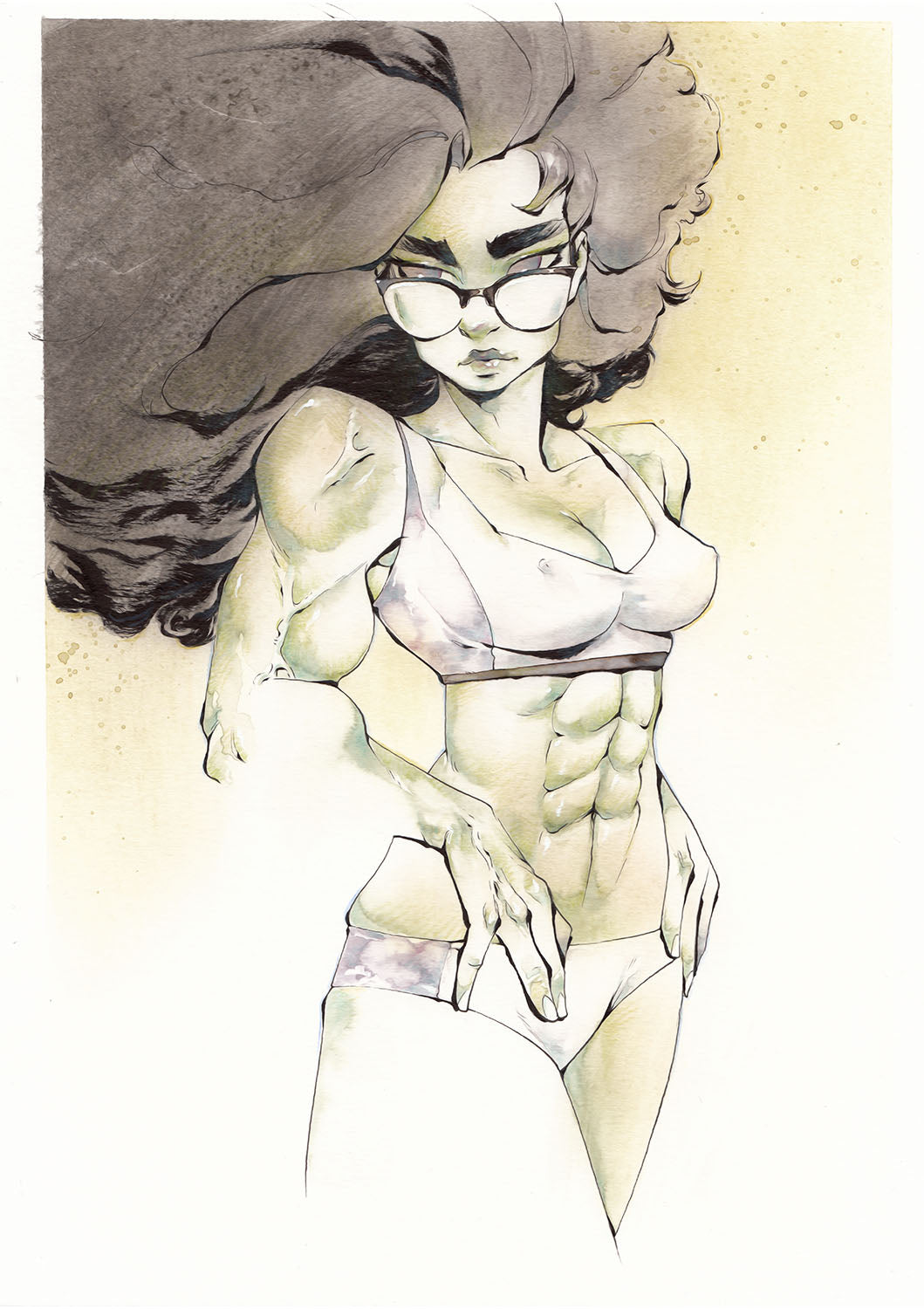 Chuma Hill Original Art A4 She Hulk Illustration