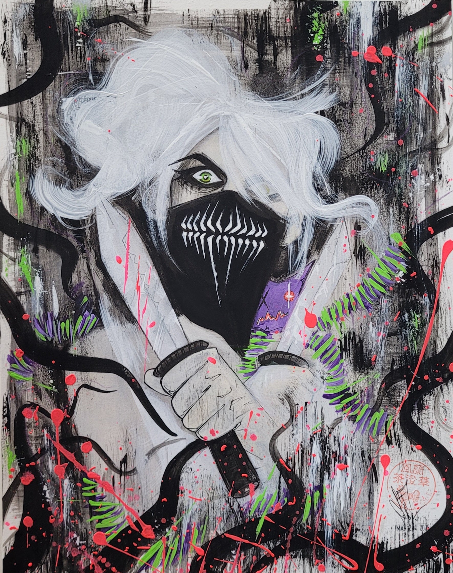 Francesca Fantini Original Art Erica Slaughter Mixed Media Illustration