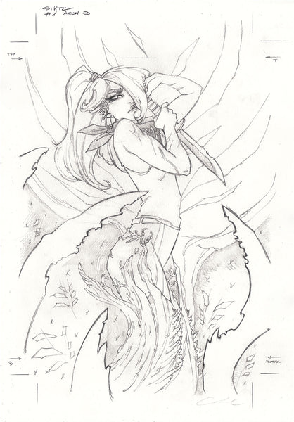 Chuma Hill Original Art SIKTC #1 Erica Slaughter Archive Edition Cover Prelim