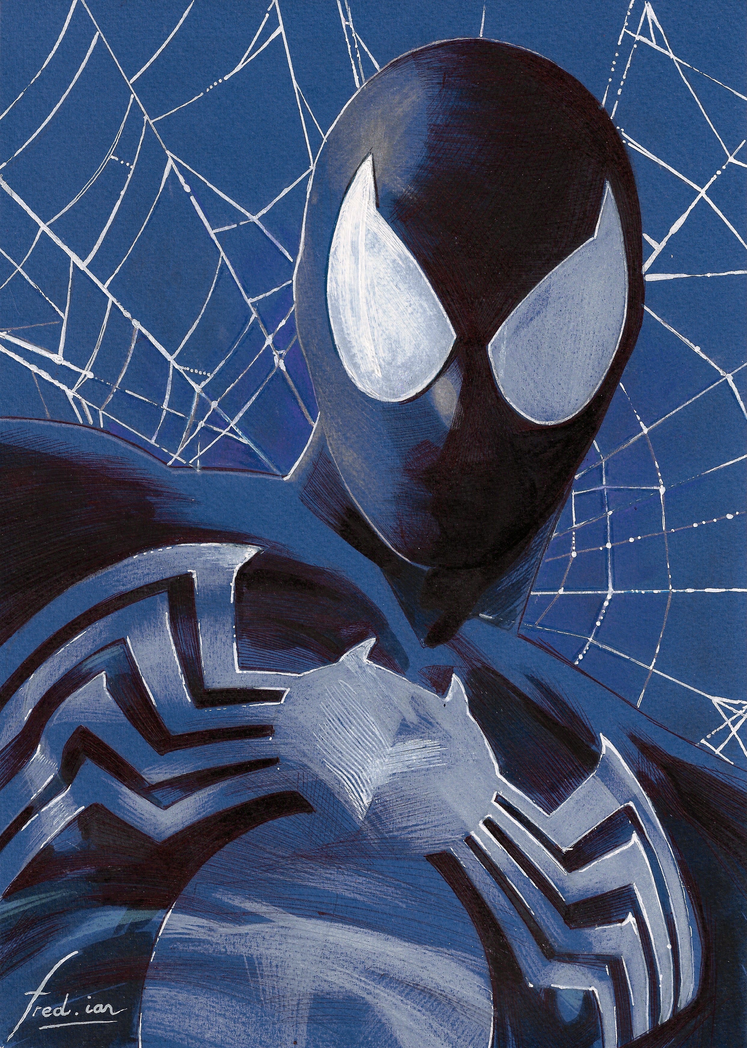 NYCC @ HOME SPECIAL DROP Fred Ian Original Art Symbiote Spider-Man Illustration