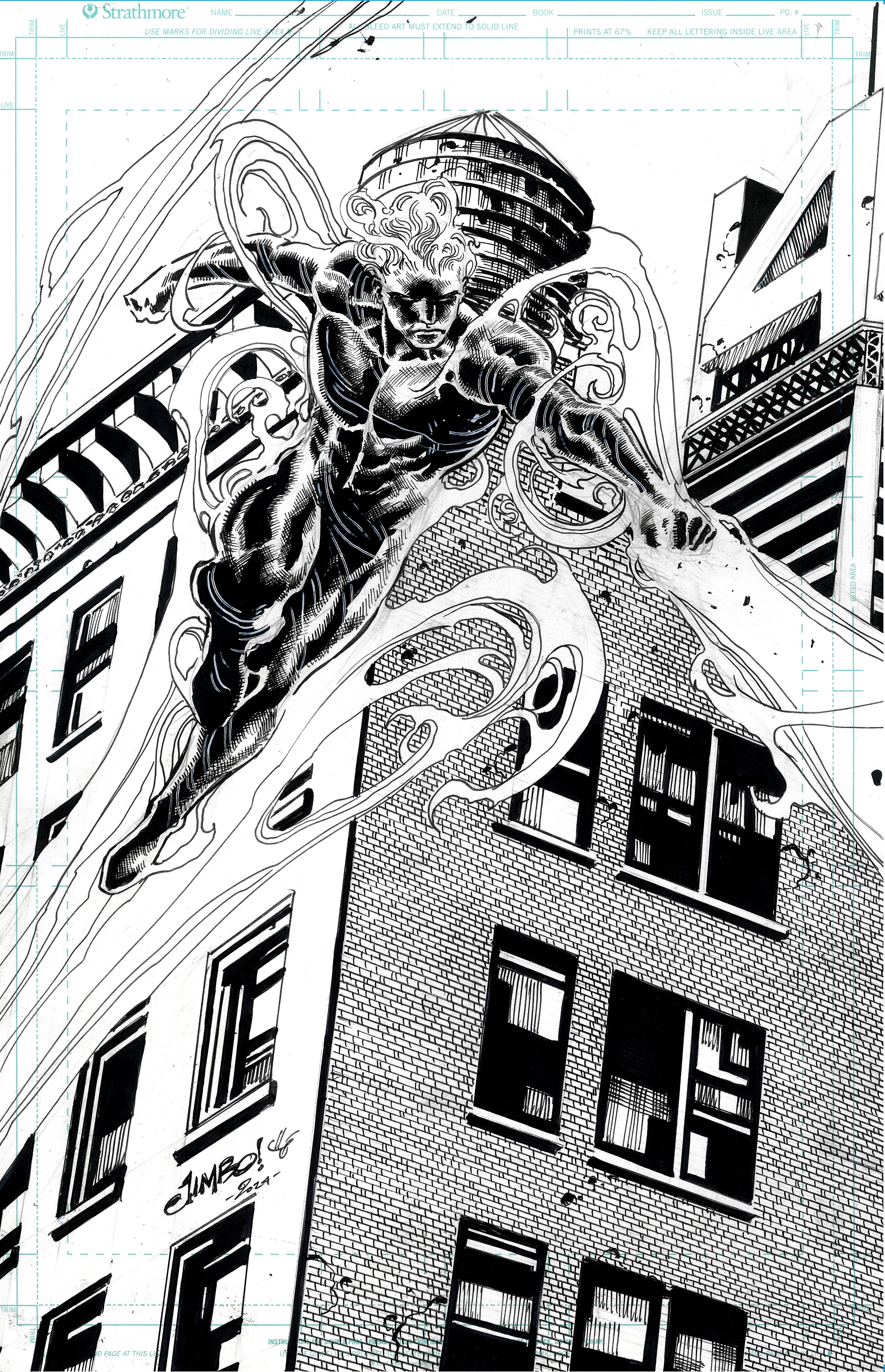 Jimbo Salgado Original Art Fantastic Four Set: The Human Torch Marvel SNAP Art