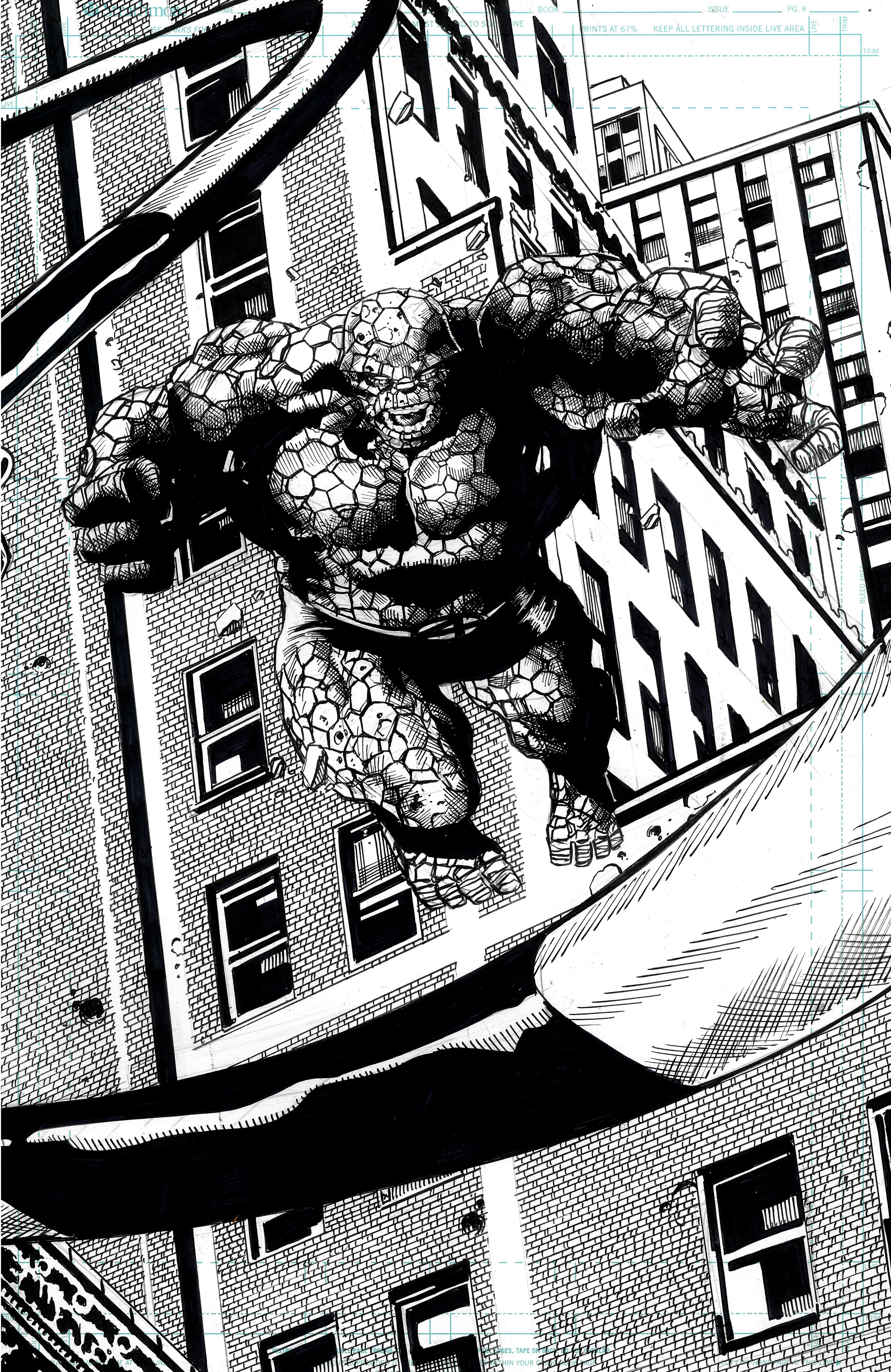 Jimbo Salgado Original Art Fantastic Four Set: The Thing Marvel SNAP Art