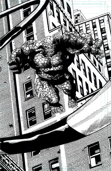 Jimbo Salgado Original Art Fantastic Four Set: The Thing Marvel SNAP Art