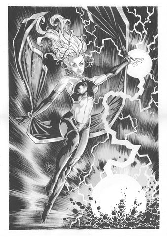 Paco Diaz Original Art Storm Illustration