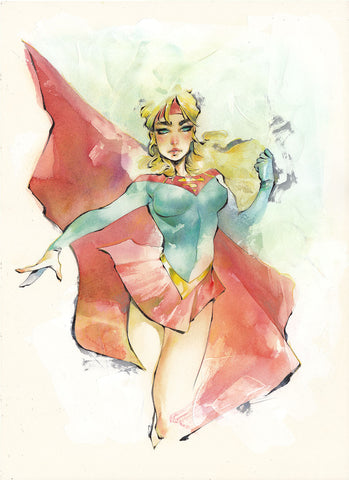 Chuma Hill Original Art Supergirl Illustration