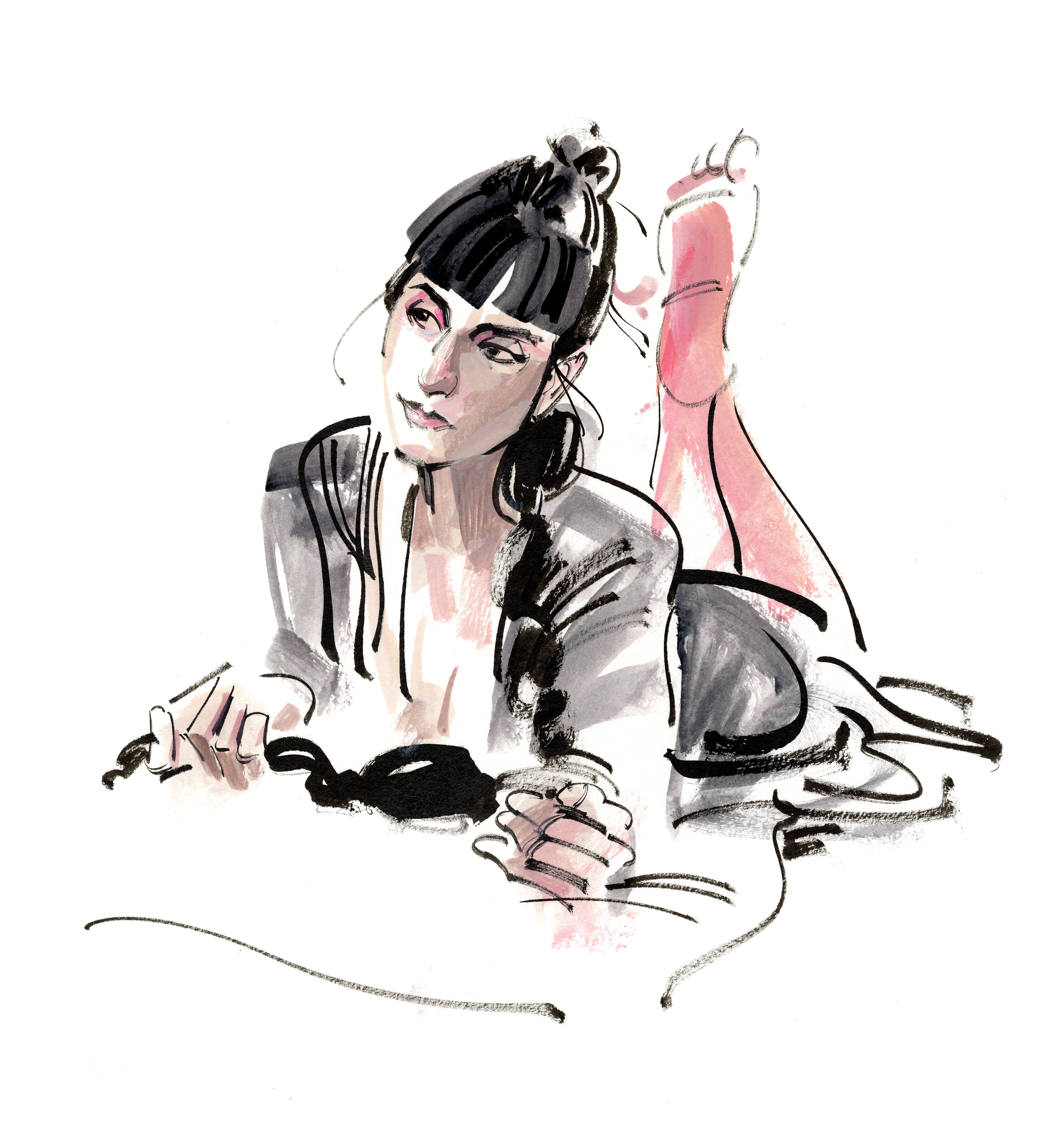 Kagan McLeod Original Art 'Life Drawing: Sara 1' Illustration