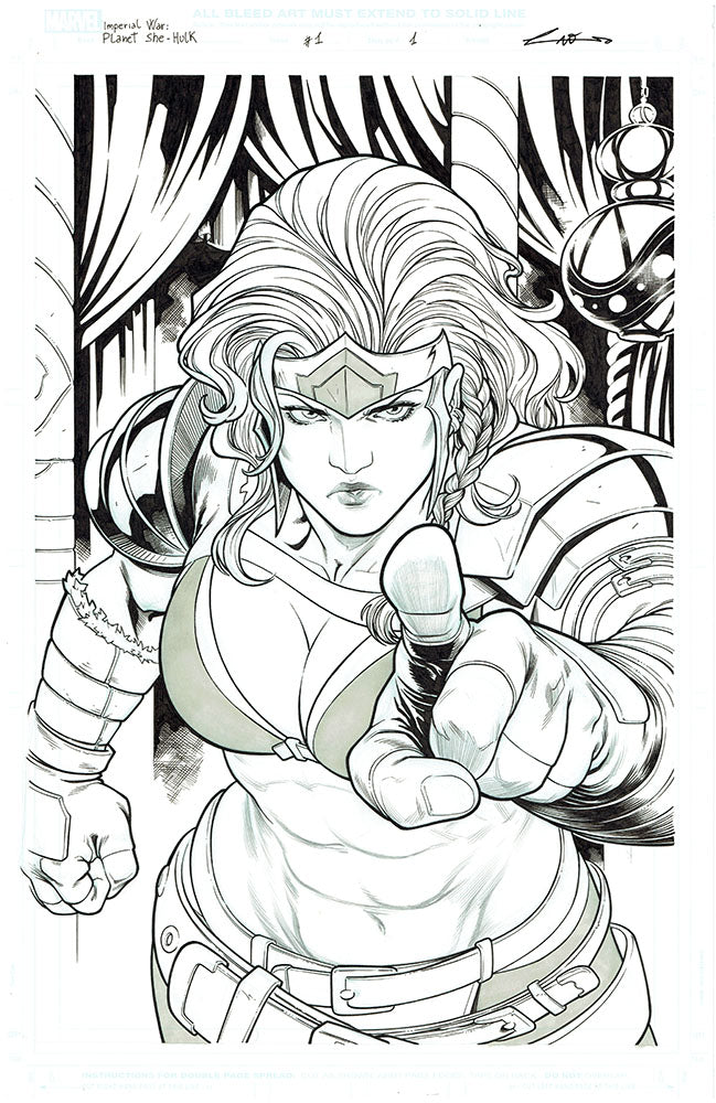 Emilio Laiso Original Art Imperial War: Planet She-Hulk #1 Page 1