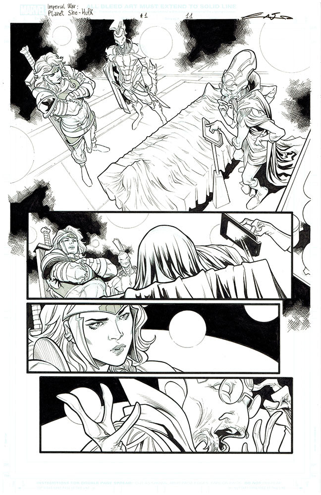 Emilio Laiso Original Art Imperial War: Planet She-Hulk #1 Page 11