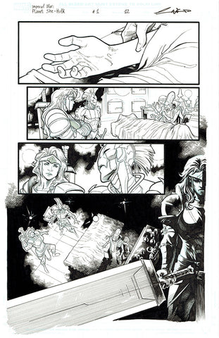 Emilio Laiso Original Art Imperial War: Planet She-Hulk #1 Page 12