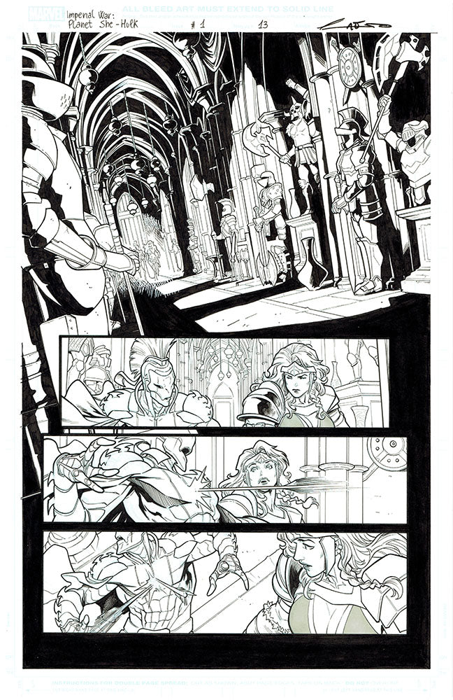 Emilio Laiso Original Art Imperial War: Planet She-Hulk #1 Page 13