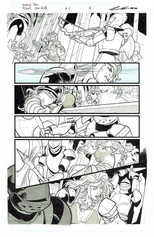Emilio Laiso Original Art Imperial War: Planet She-Hulk #1 Page 14