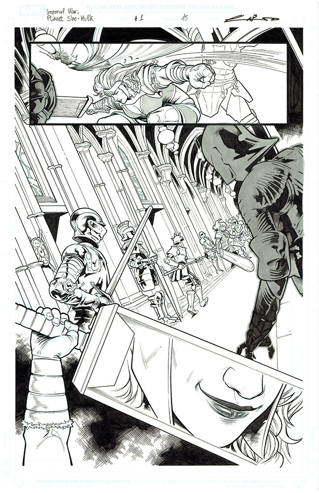 Emilio Laiso Original Art Imperial War: Planet She-Hulk #1 Page 15
