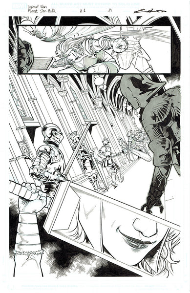 Emilio Laiso Original Art Imperial War: Planet She-Hulk #1 Page 15