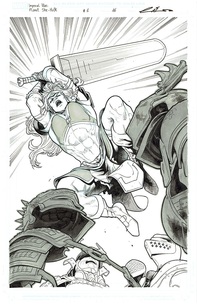 Emilio Laiso Original Art Imperial War: Planet She-Hulk #1 Page 16
