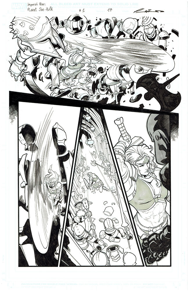Emilio Laiso Original Art Imperial War: Planet She-Hulk #1 Page 17