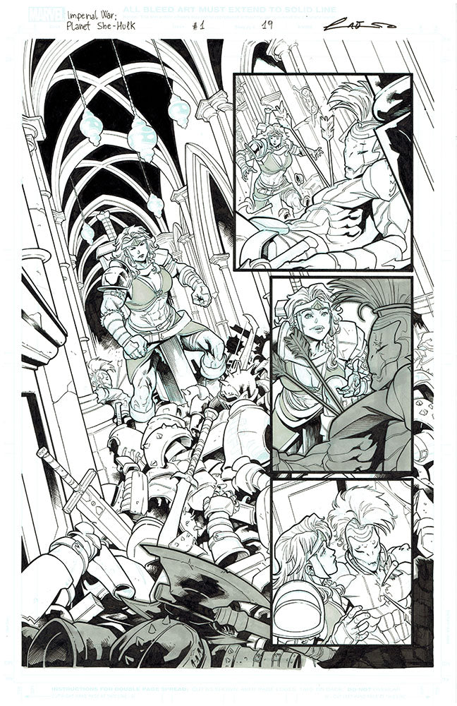 Emilio Laiso Original Art Imperial War: Planet She-Hulk #1 Page 19