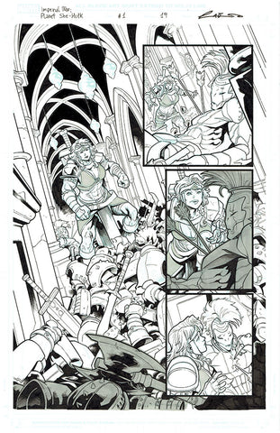 Emilio Laiso Original Art Imperial War: Planet She-Hulk #1 Page 19
