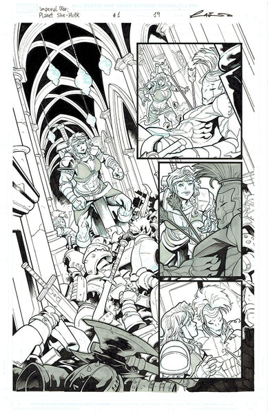 Emilio Laiso Original Art Imperial War: Planet She-Hulk #1 Page 19