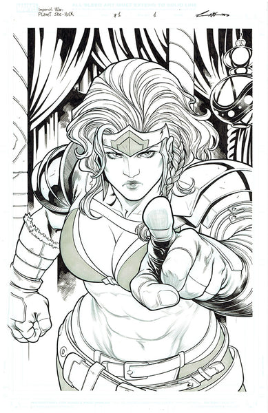 Emilio Laiso Original Art Imperial War: Planet She-Hulk #1 Page 1