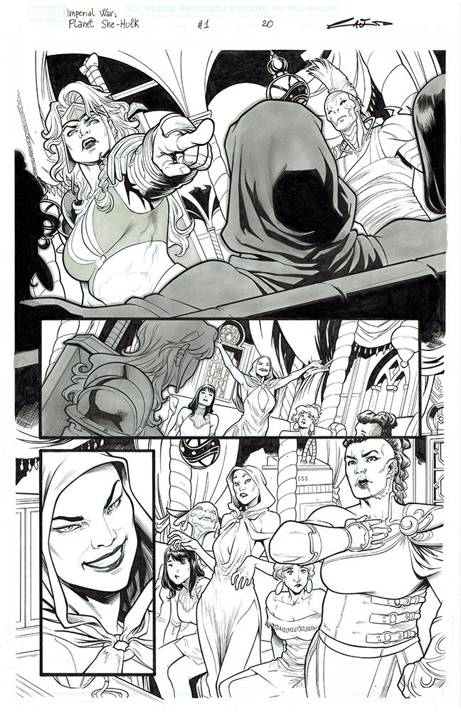 Emilio Laiso Original Art Imperial War: Planet She-Hulk #1 Page 20