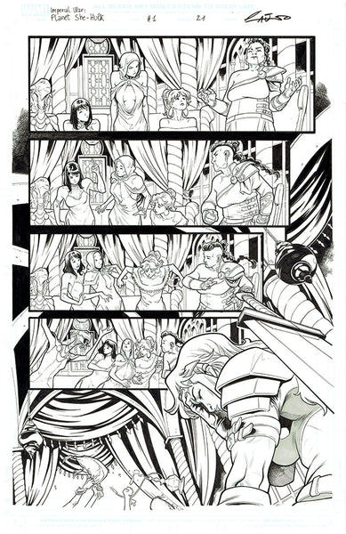 Emilio Laiso Original Art Imperial War: Planet She-Hulk #1 Page 21