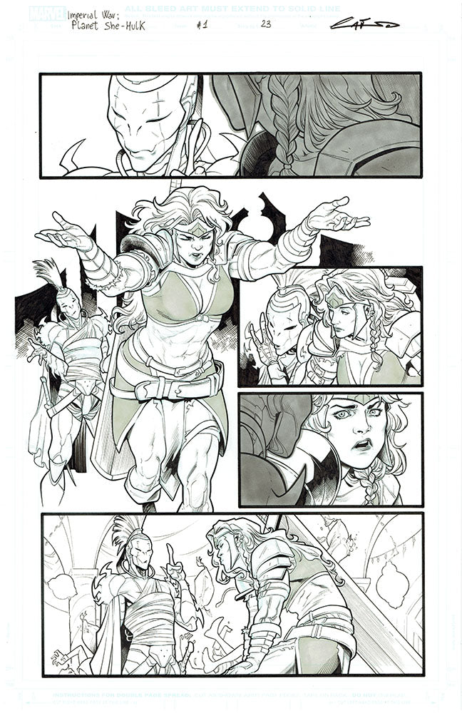 Emilio Laiso Original Art Imperial War: Planet She-Hulk #1 Page 23