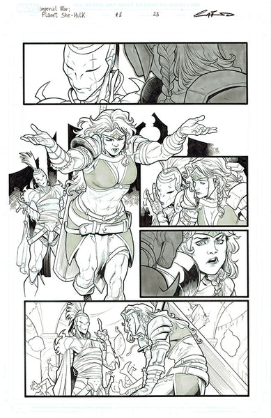 Emilio Laiso Original Art Imperial War: Planet She-Hulk #1 Page 23