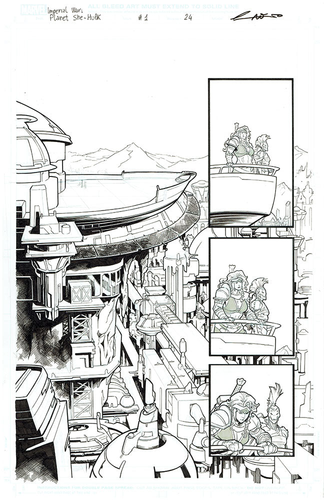 Emilio Laiso Original Art Imperial War: Planet She-Hulk #1 Page 24