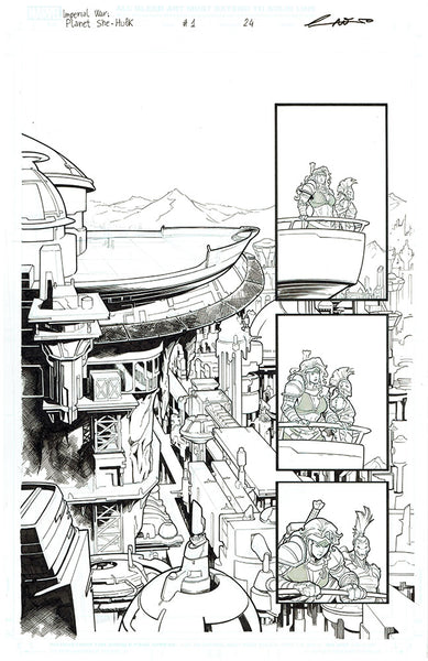 Emilio Laiso Original Art Imperial War: Planet She-Hulk #1 Page 24