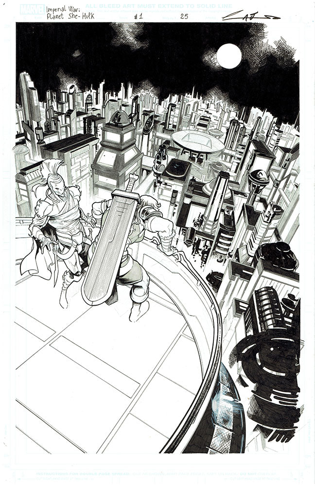 Emilio Laiso Original Art Imperial War: Planet She-Hulk #1 Page 25