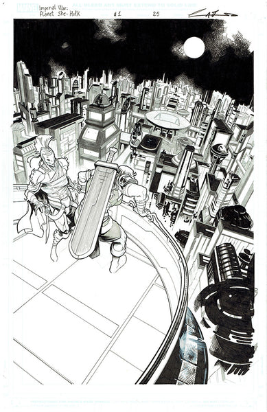 Emilio Laiso Original Art Imperial War: Planet She-Hulk #1 Page 25