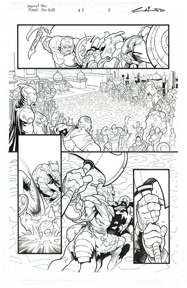 Emilio Laiso Original Art Imperial War: Planet She-Hulk #1 Page 5